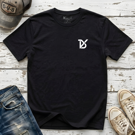 White Logo Tee