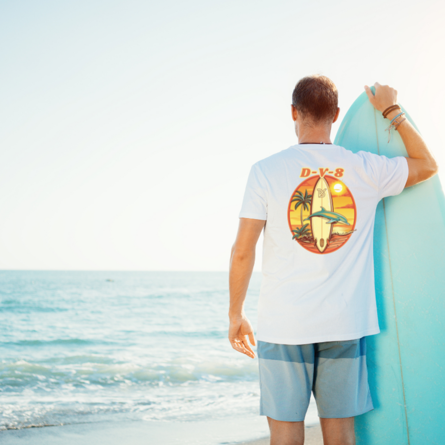 Retro Surf Unisex Crew Neck T-Shirt