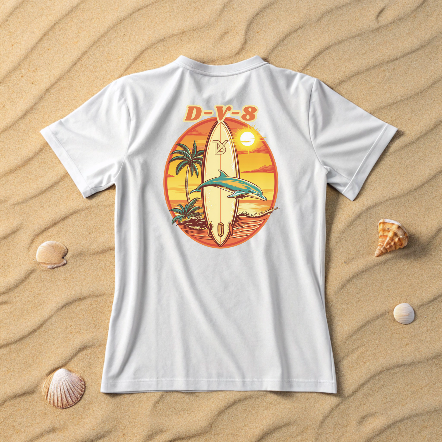 Retro Surf Unisex Crew Neck T-Shirt