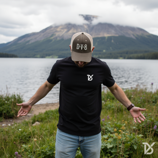 White Logo Tee