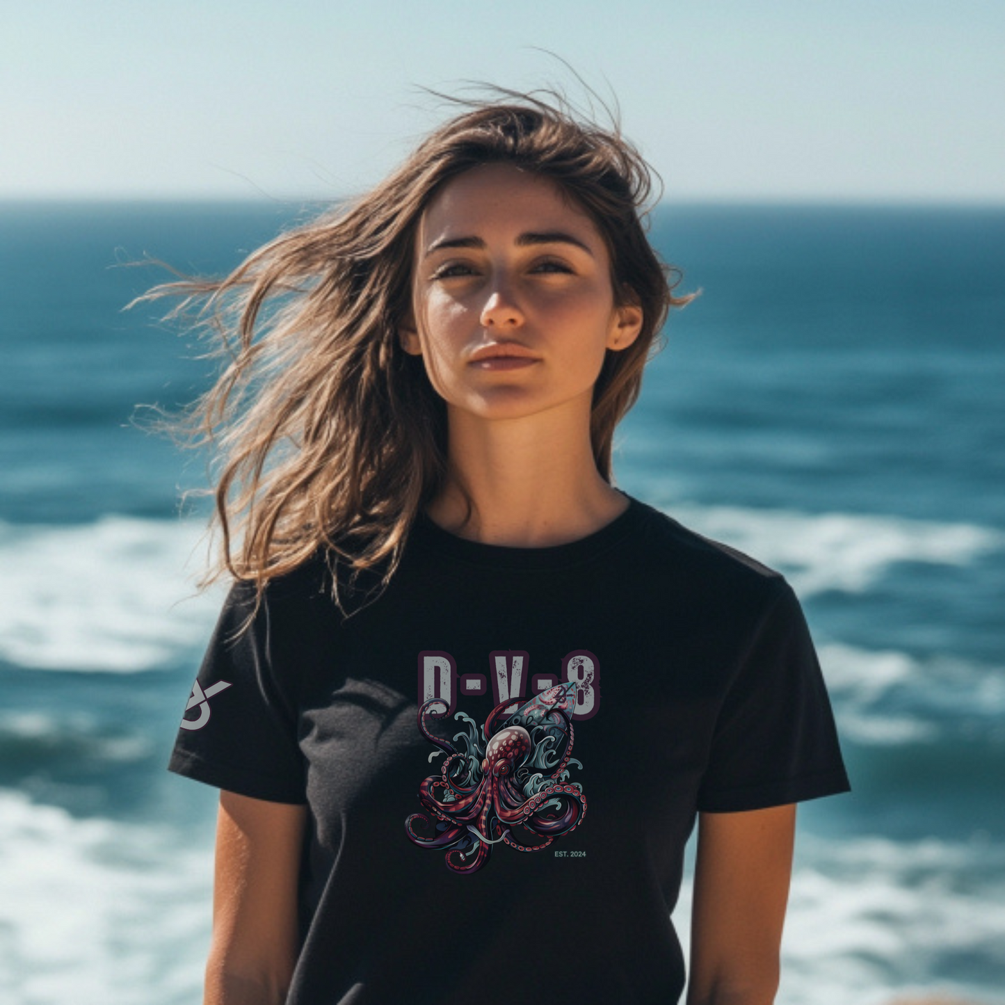 Octo Surf Unisex Crew Neck T-Shirt